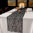 thumbnail image 1 of PoyoKee Lace Table Runner, Black Spiderweb Table Cloth, Sheer Mesh Tablecloth, Party Decorations for Kitchen and Dining, Home Decor, 71 x 12 inch, 1 of 7