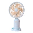 thumbnail image 1 of PoyoKee Portable Fan, 3 Speeds Usb Rechargeable Mini Handheld Fan, Small Desk Fan for Travel Essentials Classroom Camping, 7 in - Blue, 1 of 6