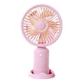 thumbnail image 1 of PoyoKee Portable Fan, 3 Speeds Usb Rechargeable Mini Handheld Fan, Small Desk Fan for Travel Essentials Classroom Camping, 7 in - Pink, 1 of 6