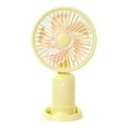 thumbnail image 1 of PoyoKee Portable Fan, 3 Speeds Usb Rechargeable Mini Handheld Fan, Small Desk Fan for Travel Essentials Classroom Camping, 7 in - Yellow, 1 of 6