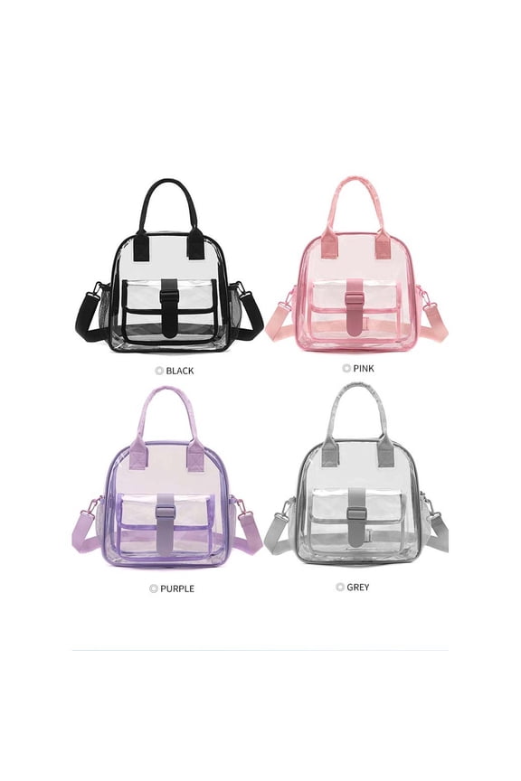 Transparent Backpack, 1pc Large Capacity Jelly Travel Backpack, Stylish Lightweight Versatile Work Backpack for Commuting, Pink