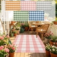 thumbnail image 1 of PoyoKee Washable Rug, 23.6" x 15.7" Summer Plaid Door Mat for Entryway, Handwoven Cotton Outdoor Rugs for Front Porch Outdoor Decor Welcome Mat, Pink, 1 of 8