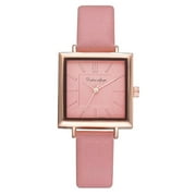 PoypyozzZ Casual Fashion Trend Student Watch Creative Two-Color Ladies Belt Quartz Wrist Pink(Buy 2,Receive 3)