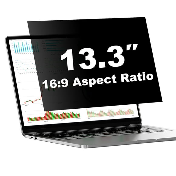 Pozlle 13.3 Inch Laptop Privacy Screen Shield for 16:9 Widescreen Computer Monitor - Anti-Glare Blue Light Privacy Filters and Anti Spy Privacy Screen Protector Film