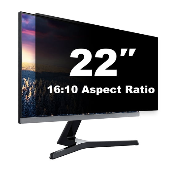 Pozlle 22 Inch Computer Privacy Screen Shield for 16:10 Widescreen Desktop Monitor - Anti-Glare Blue Light Privacy Filters and Anti Spy Privacy Screen Protector Film[2 Pack]