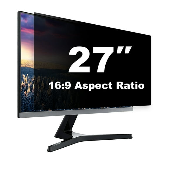 Pozlle 27 Inch Computer Privacy Screen Shield for 16:9 Widescreen Desktop Monitor - Anti-Glare Blue Light Privacy Filters and Anti Spy Privacy Screen Protector Film[2 Pack]