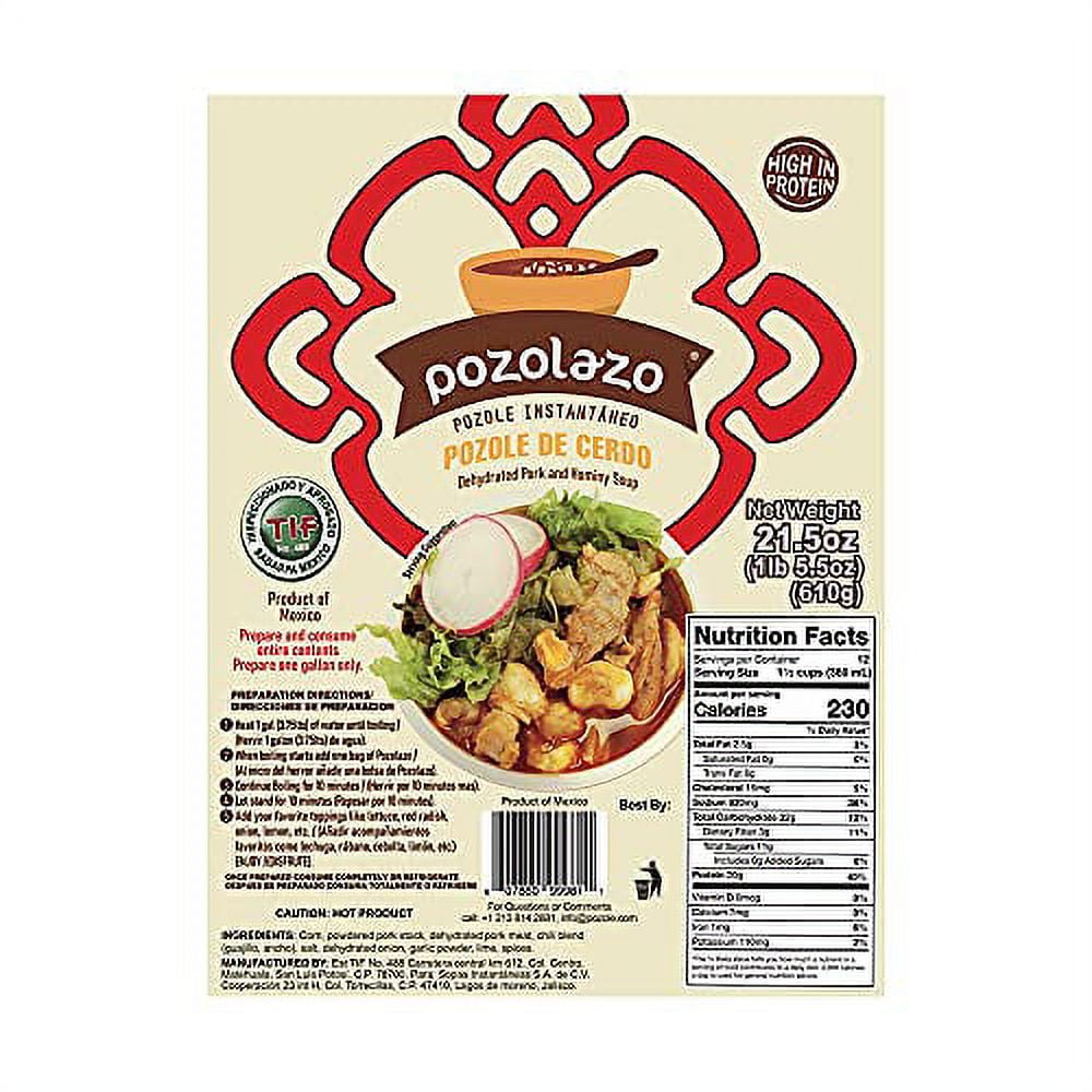 Pozolazo Instant Mexican Pozole 21.5 oz Each Traditional Flavor ...