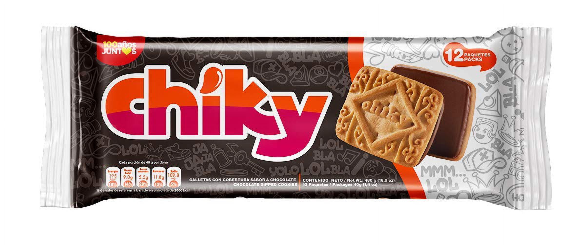 Pozuelo Chiky Chocolate Cookies YPF5| Crispy Vanilla Valentine's Day Cookies Filled with Chocolate Fudge | Delicious Creamy Flavors from Costa Rica | 16.9 Oz (Pack of 3)