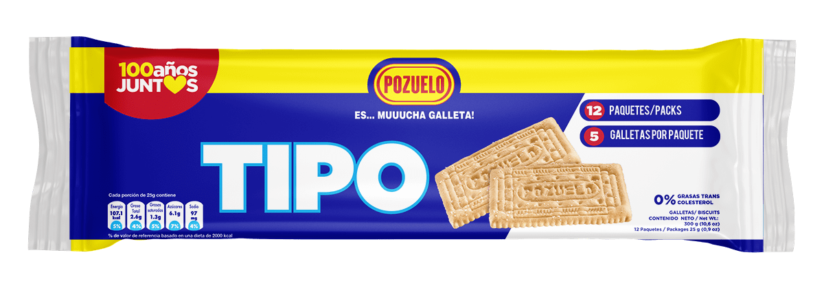 Pozuelo Tipo Cookies | Less Calories & Sodium | Classic Snack | 10.58 Oz