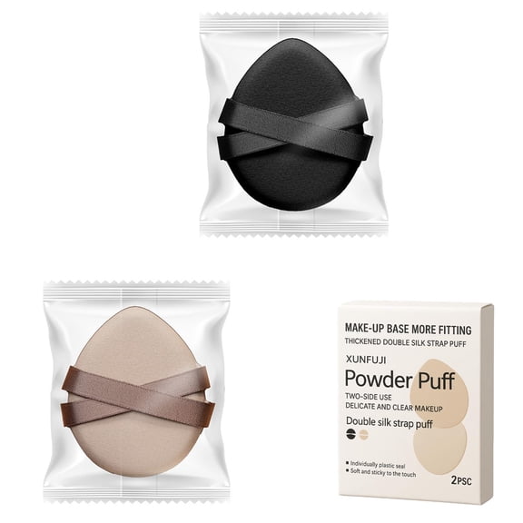 Pozyie 2Pcs Makeup Sponge For Foundation Concealer And Powder, Latex Free Blender Sponge For Natural And Easy Makeup Soft Long-lasting，Brown + Black