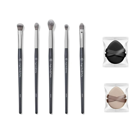 Pozyie BK Beauty Brush -Viral Under-Eye Concealer, Eye Shadow, | Bronzer, Blush & Highlighter with Powder Puff Makeup Brushes Five Essentials for a Flawless Look
