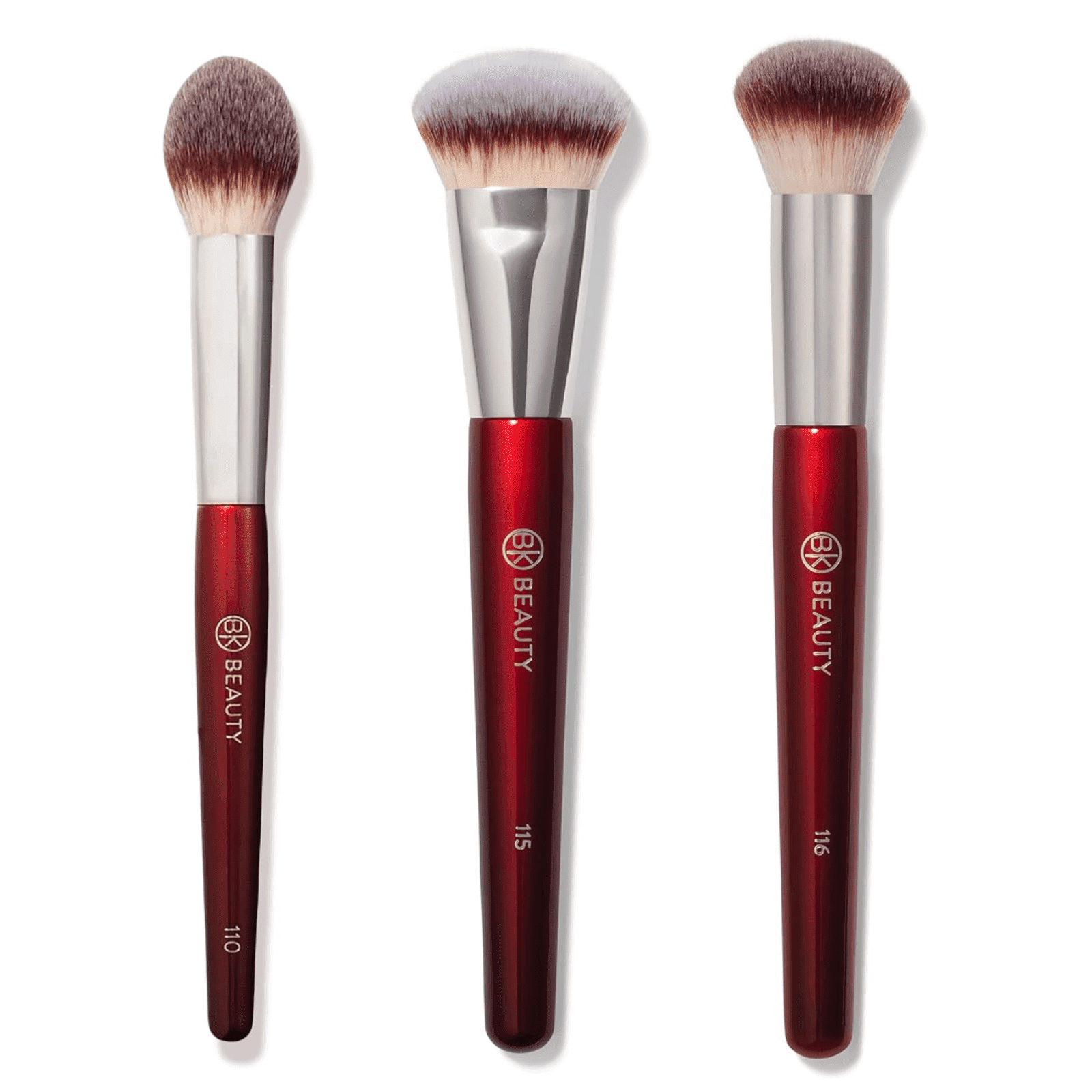 Pozyie BK Beauty Triple Core Makeup Brush Set (3-piece) - Suitable for various makeup lines, effortlessly maintaining a flawless look at all times. Non-irritating, super-soft facial makeup brushes.