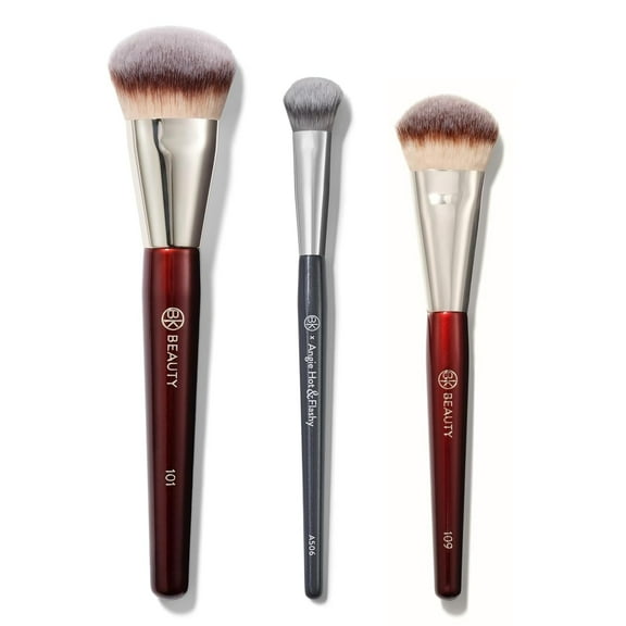 Pozyie BK Beauty Brush Set - A506, 109 & 101 Concealer Brushes, Contour Brush Mini Foundation Brush - A trio of Essential Brushes for a Flawless Look