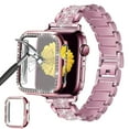 thumbnail image 1 of Pozyie Compatible with Apple Watch Band 40mm with Sparkling Diamond Case for Women, Jewelry Replacement Metal Wristband for iWatch Series,Pink, 1 of 7