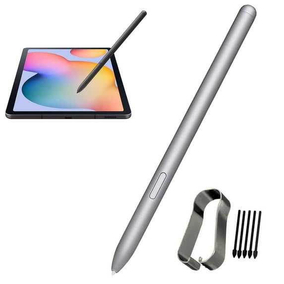 Pozyie for Samsung Tablet Stylus S Pen Tab S8 S8 S8 Ultra S7 FE S7 S6 High Sensitivity Stylus Pen,with Replacement Tip,Silver