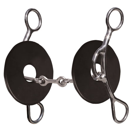 Professional's Choice Brittany Pozzi 5" Gag Bit - 3-Piece Smooth Dogbone Snaffle, Sweet Iron