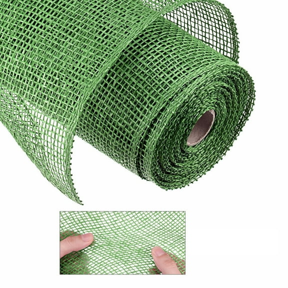 Pp Burlap Mesh Ribbon 10 Inch X 10 Yards Decorative Wrapping Olive Green For Gift Craft Floral Arrangement And Home Decor