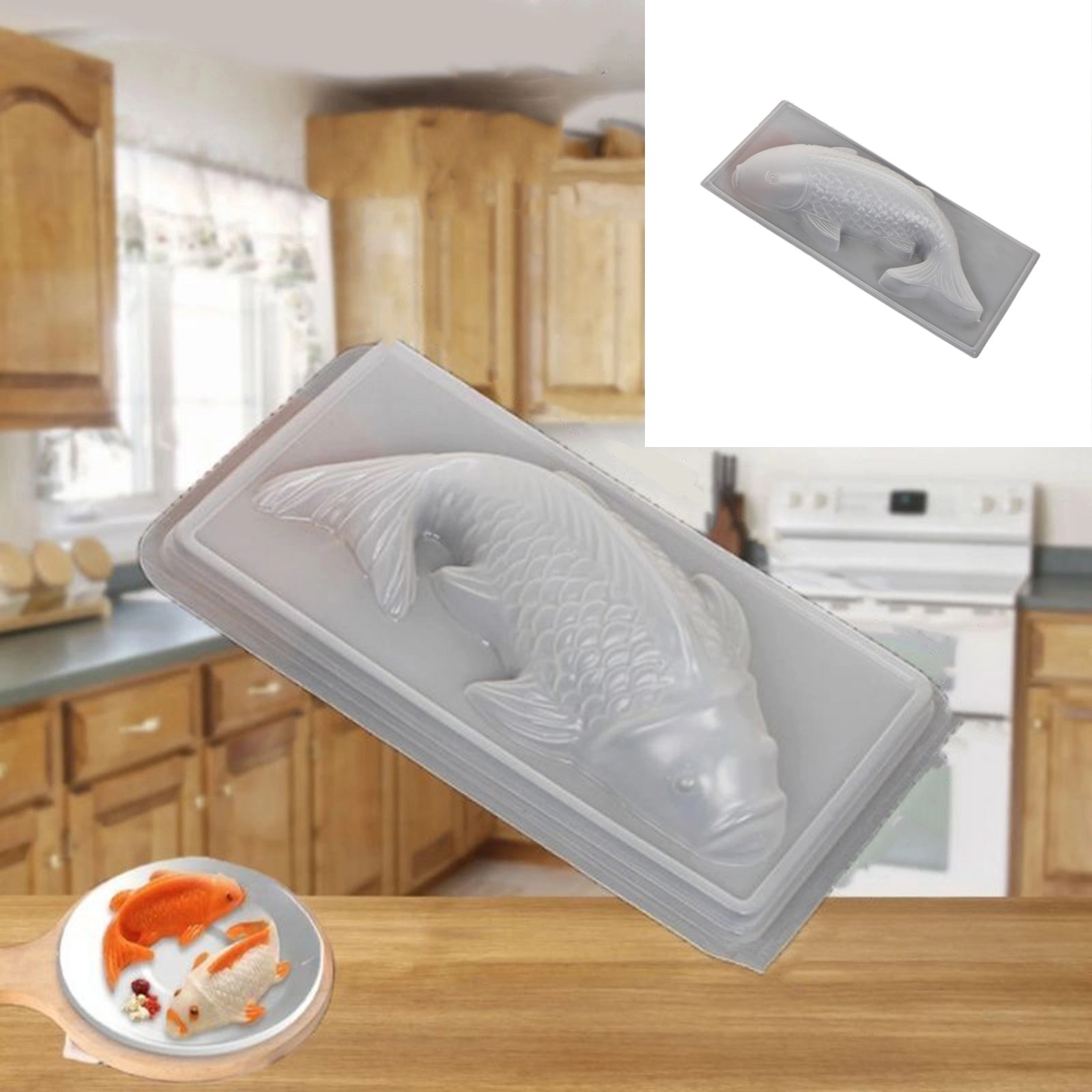 Pp Fish Shaped Mold, Koi Design For Cake Chocolate Jelly Making,A ...