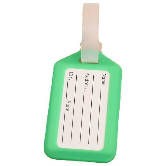 Pp School Bag Luggage Tag Card Green, Bag Card Pp Plastic Waterproof Id Label Multi-Color Suitcase Label 10 Pcs