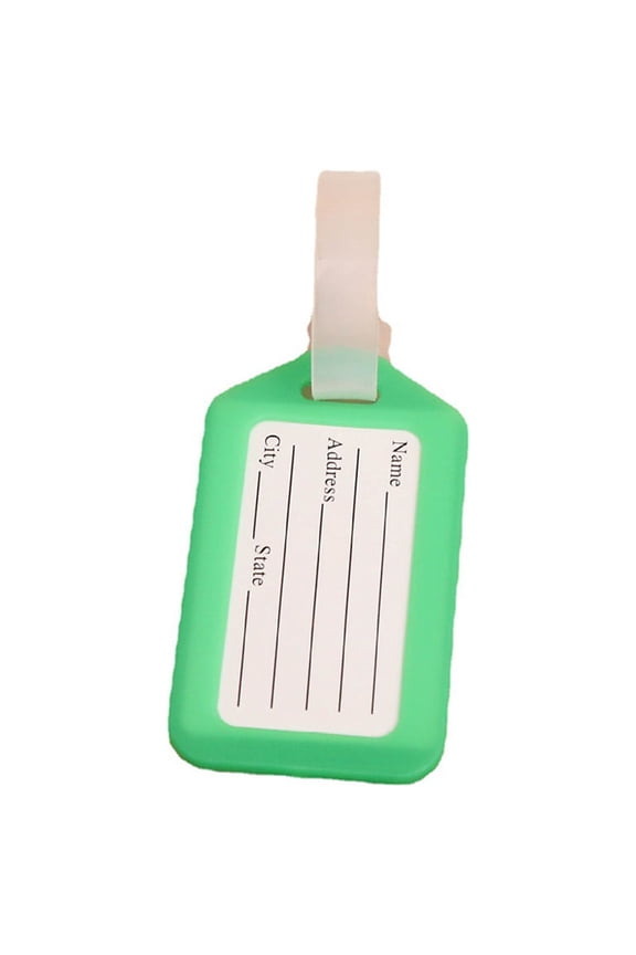 Pp Study Bag Luggage Tag Card Green,10Pc Identification Card,Bag Card Pp Plastic Waterproof Id Label Multi-Color Suitcase Label 10 Pcs