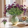 thumbnail image 1 of WWG 14.2in Artificial Flower Bouquet Plastic Silk Flowers for Home Garden Outdoor Wedding Holiday Decoration Red Yellow Blue, 1 of 6