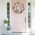 thumbnail image 1 of PpgejGEK 17.7x17.7in Spring Daisy Wreath with Artificial Green Leaves and Flowers for Front Door Wall Garden Decor, 1 of 6