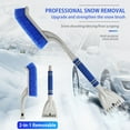 thumbnail image 1 of PpgejGEK 2-in-1 Snow Shovel and Brush for Car Winter Cleaning, Ice Scraper Defrost Tool with Foam Grip, Blue Gray Snow Removal Tool, 1 of 9