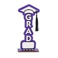 thumbnail image 1 of WWG 2026 Graduation Season Wooden Tabletop Decorative Ornament, Commemorative Gift for Graduate, Holiday Desktop Display Stand with Engraved Design, 22.5x10 cm Keepsake, 1 of 7