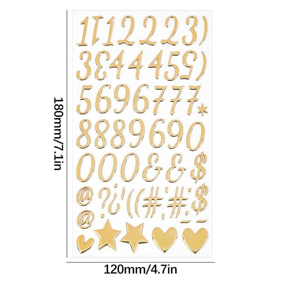 ufeghfjh 3D Foil Letter Stickers Gold Metallic Puffy Alphabet DIY Journal Scrapbooking Accessories for Christmas Stockings Gift Wrapping Cards Decoration