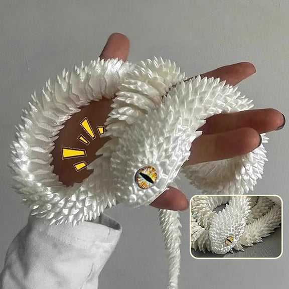WWG 3D Printed Plastic Snake Toy with Fully Movable Joints Realistic Flexible Figurine for Desk Shelf Halloween Decor 17.7 Inch