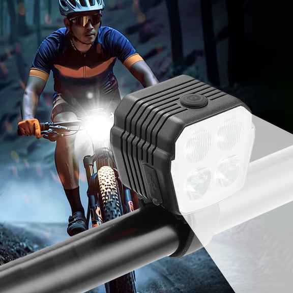 WWG 4 LED Bike Headlight Front Light with High Low Beam USB Rechargeable Waterproof 7 Modes 300 Lumens for Mountain Road Cycling Night Riding Safety 1.97 x 1.77 x 1.38 Inches