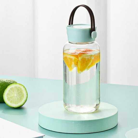 PpgejGEK 450ml Transparent Plastic Sports Water Cup, Portable Handheld Water Bottle for Gym Outdoor Travel, BPA-Free Frosted Design, 6.4x2.4x2.4 inches