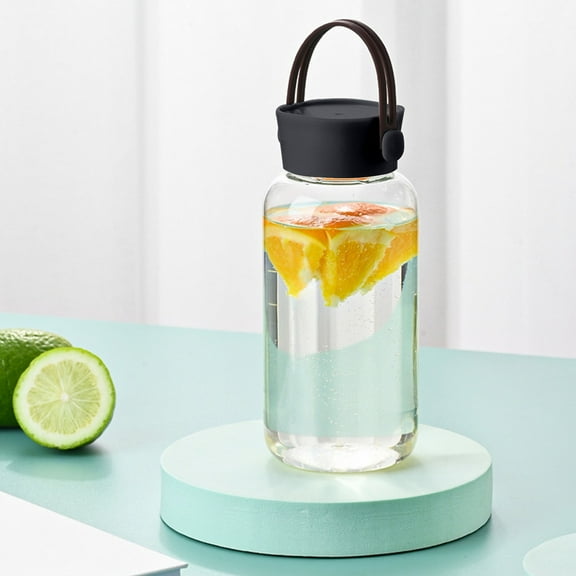 PpgejGEK 450ml Transparent Plastic Sports Water Cup, Portable Handheld Water Bottle for Gym Outdoor Travel, BPA-Free Frosted Design, 6.4x2.4x2.4 inches