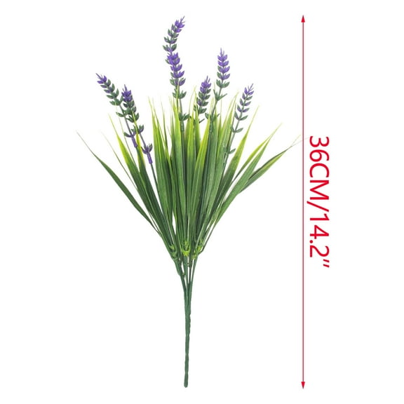 PpgejGEK 8PC Artificial Peppermint Flowers with Realistic Green and Pointed Leaf Grass, Lifelike Lavender Stems for Home Vase Wedding Event Decor, Plastic Faux Botanicals