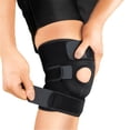 thumbnail image 1 of ufeghfjh Adjustable Knee Pad Patella Support Strap, Tendon Protection Brace for Running Sports Basketball, Breathable Compression Sleeve with Massage Pad, 53x22.5cm/20.87x8.86in, Black, 1 of 6