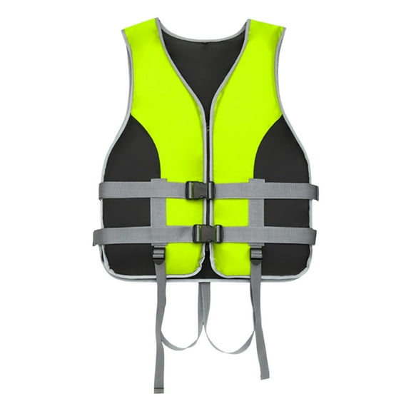 PpgejGEK Adult Life Jacket Swim Vest, High Buoyancy Reflective Safety Swimwear with Whistle, Adjustable Buckles for Outdoor Water Activities, Sizes S M L