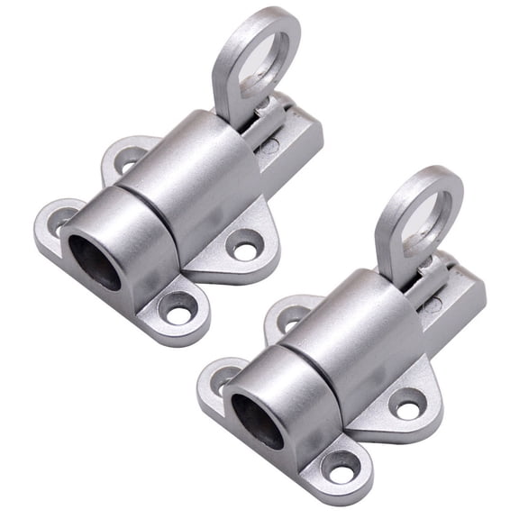 WWG Aluminum Alloy Automatic Window Spring Lock 2-Pack for Sliding Doors Windows Security Metal Hinge Easy Install with Screws