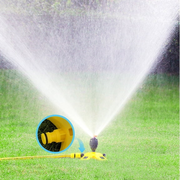 WWG Automatic 360 Rotating Garden Sprinkler with Large Coverage, Adjustable Water Spray Irrigation System for Lawn Patio, Easy Hose Connection
