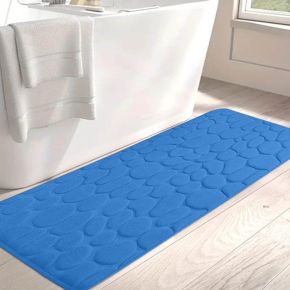 WWG Bathroom Rugs Bath Mats for Bathroom Non Slip Bathroom Rug Embossed Chenille Mat Water Absorbent Soft Washable Door Carpet for Entryway Shower 59 by 19.7 Inch