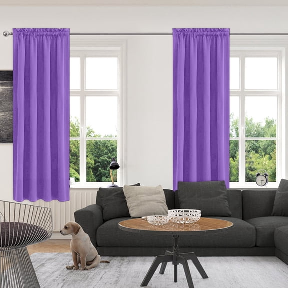 PpgejGEK Blackout Curtains with Heat Insulation for Bedroom and Kitchen, Energy Saving Solid Color Silk Fabric, Scandinavian Style Window Treatment for Complete Darkness and Noise Reduction