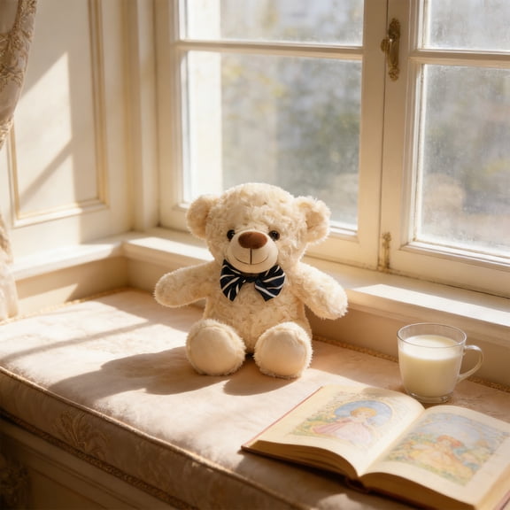 PpgejGEK Bow Tie Teddy Bear Doll Plush Stuffed Animal Soft Furry Toy Gift for Girlfriend Birthday Valentine Cuddly Companion 11.02 x 5.91 Inches