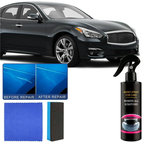 WWG Car Scratch Repair Spray 120ml Ceramic Coating, Super Hydrophobic Oxidation Liquid for Paint, Includes Cloth Sponge Nano Car Scratch Remover Spray