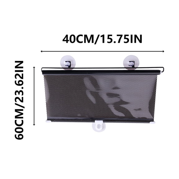 WWG Car Sunshades Automatic Retractable Window Blinds Sun Protection Thermal Insulation Curtain for Vehicles and Home Use with Suction Cups Easy Install Roll Up Shade