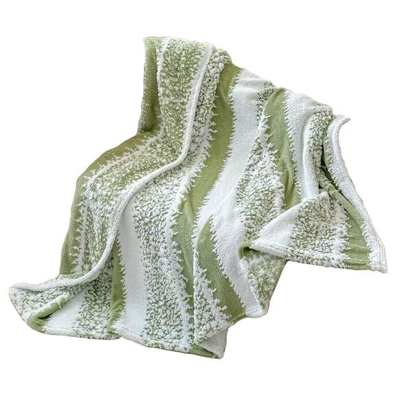 WWG Cationic Soft Cloud Blanket, Lightweight Two-Tone Throw Blanket for Home Sofa Bed and Travel, Warm and Cozy Decorative Afghan