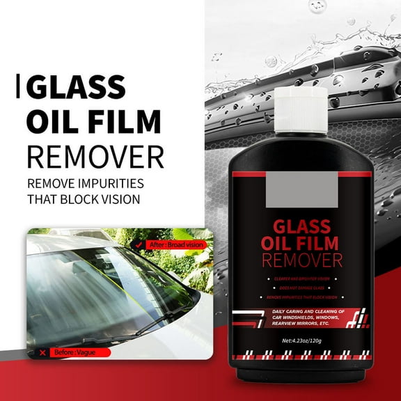 PpgejGEK Cerium Oxide Glass Polishing Compound 120ml Scratch Remover for Auto Windshield Removing Swirls Water Spots Oil Film with Sponge