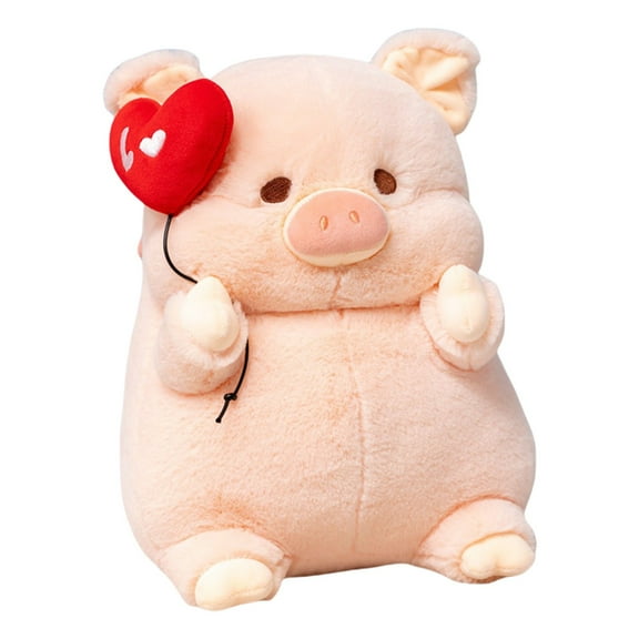 PpgejGEK Cute Heart Wing Angel Pig Plush Stuffed Animal Toy, Soft Pillow Doll for Kids Comfort and Decor, Safe PP Cotton Filling, 7.87 x 3.15 Inches, Pink