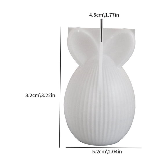 WWG DIY Easter Egg Silicone Mold Set, Striped Candle and Plaster Craft Molds for Soap Making and Home Decor, Reusable Baking Molds