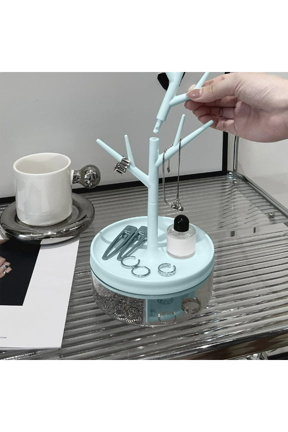 Desktop Jewelry Organizer Tree Branch Ring Bracelet Hanging Rack Necklace Earrings Display Stand for Vanity Dresser 5.7x5.7x3.4 Inches