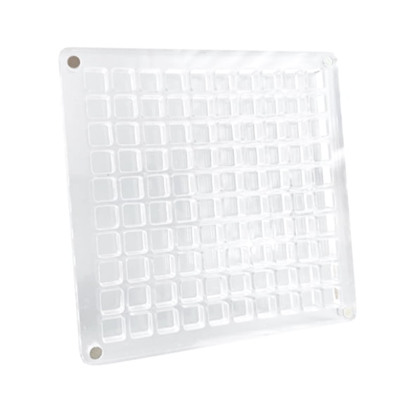 WWG Display Boxes Clear Display Box Magnetic Seashell Display Box Transparent Acrylic Storage Case for Jewelry Rocks Crystals 4.6x4.6 Inch 36 Grids