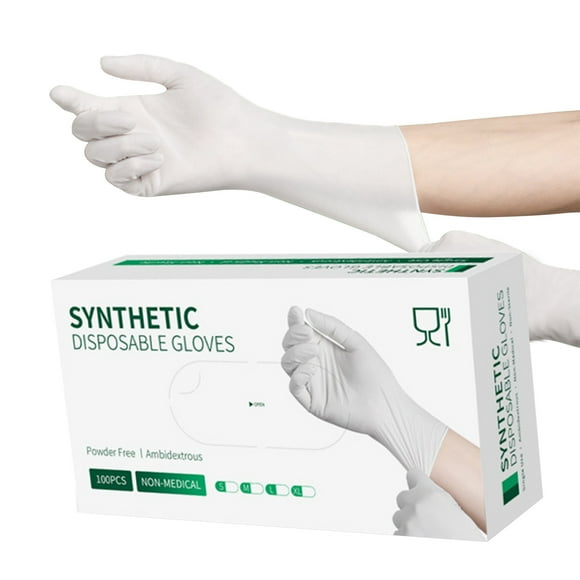 WWG Disposable Nitrile Gloves 100 Count Heavy Duty Powder Free Puncture Resistant for Cleaning Cooking Gardening Medium 9 Inch
